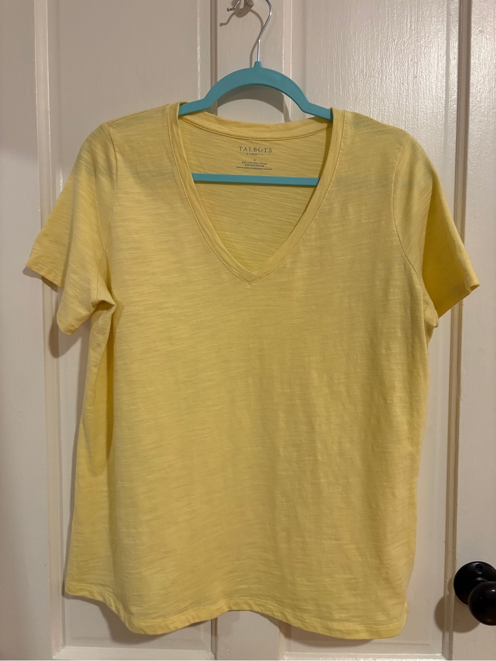 Talbots Buttery Yellow Cotton Tee